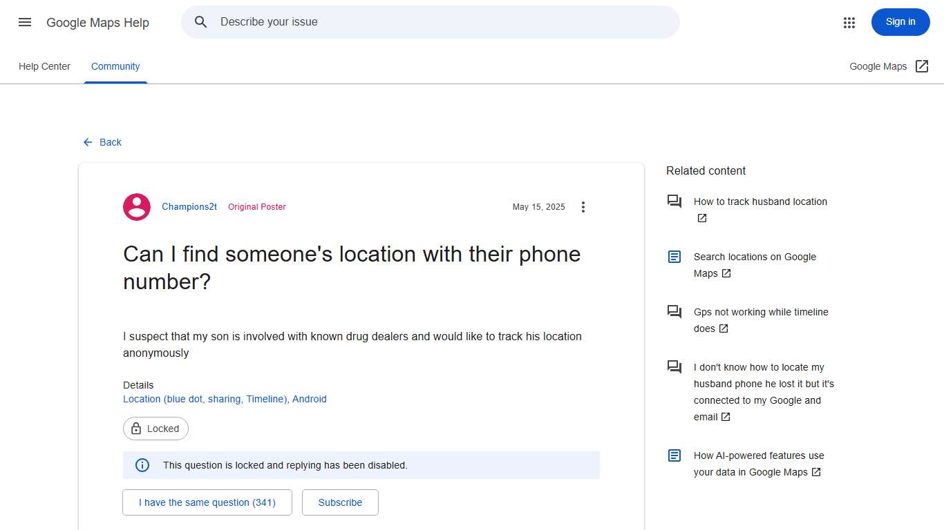 Can I find someone's location with their phone number? - Google Maps Community